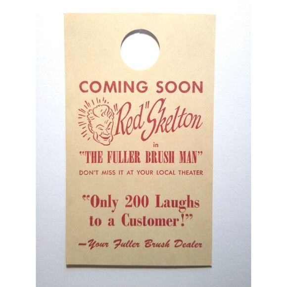 Red Skelton In The Fuller Brush Man 1948 Promo Movie Hanger Blotter Ad Original - Picture 3 of 4